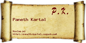 Paneth Kartal névjegykártya
